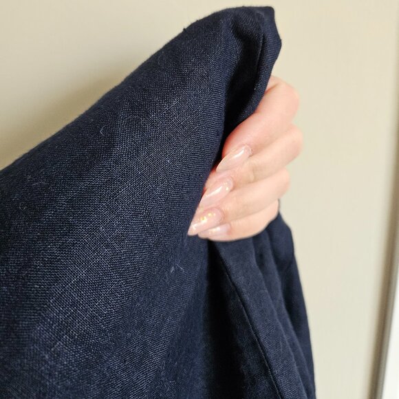 Talbots - size 10P -‎ Navy Blue 100% Linen Capri Pants - Made in Vietnam - Picture 7 of 11